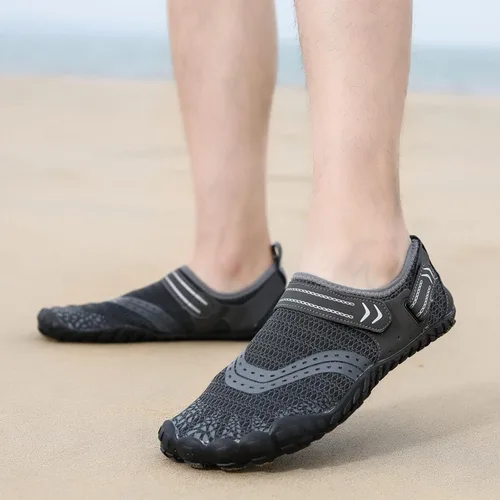 Vista 7 de Zapatos de agua descalzos para hombre, ligeros, de secado rápido, zapatos de natación para piscina, playa, surf para adultos