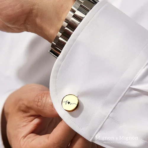 Vista 5 de Regalo del Día del Padre, juego de gemelos y clip de corbata grabados personalizados para hombres, regalos del día de boda, para él, novio, padrino