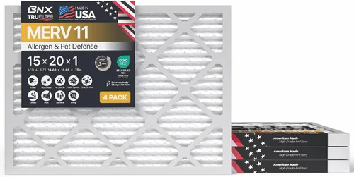 Vista 51 de BNX TruFilter - Filtro de aire MERV 11 de 10 x 10 x 1 pulgadas (paquete de 4) – Fabricado en Estados Unidos – Defensa contra Alérgenos Filtros