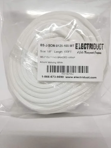 Vista 11 de Electriduct Funda Trenzada Envolvente de Cierre Automático con Gancho de 1/8", Manga Ignífuga de Malla Flexible, Protector de Cables, Organizador