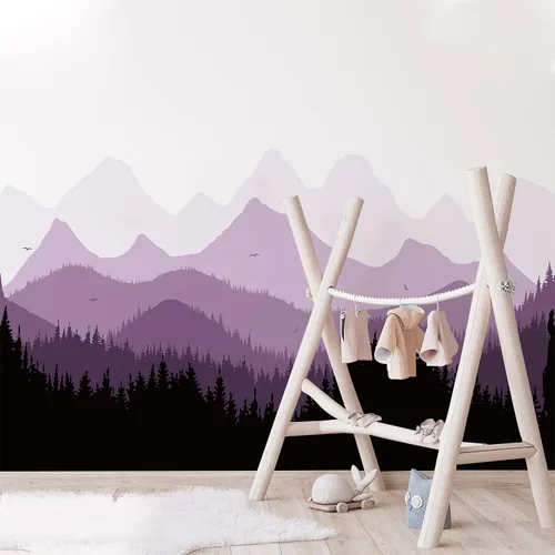 Vista 7 de Alwayspon Mural de pared de tela de arco iris, autoadhesivo, adhesivo de pared para decoración de habitación de niños, cuarto de bebé, acuarela