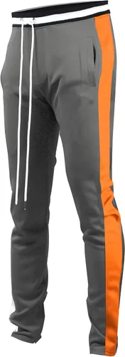 Vista 23 de SCREENSHOT-Track Pants S41700 Mens Premium Slim Athletic Fitness Lifestyle Workout Bottoms - Classic Fit S41700 Bk/Pu