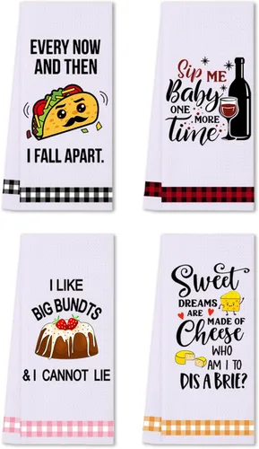 Vista 14 de LXOMILL Toallas de Cocina Divertidas, Regalos para Amigas, Regalos de Cumpleaños de Oro para Mujeres Mejores Amigas Chicas Mamá, Juego de Toallas