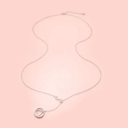 Vista 3 de Collar largo de plata de ley Larait Bar Y Lariat de cadena larga ajustable collar de regalo para ella, 30 pulgadas