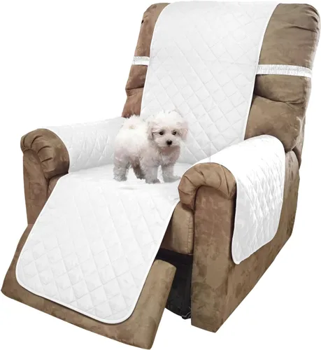 Vista 79 de U-NICE HOME Funda para sillón reclinable, reversible, con correas elásticas, resistente al agua, protege de perros y mascotas, sillón pequeño