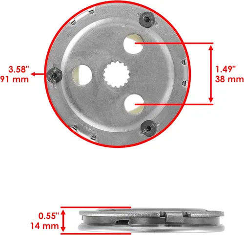 Vista 2 de Caltric Engranaje loco del embrague de arranque compatible con Polaris Scrambler Sportsman Predator 90 2001-2006