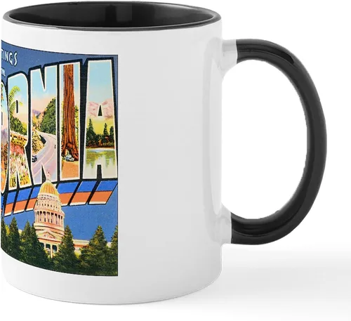 Vista 108 de CafePress Taza de café de cerámica de 11 oz (11.0 fl oz) de San Francisco Blanco - Taza San Francisco