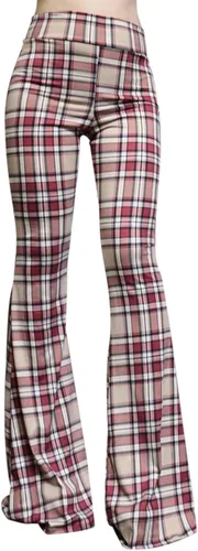 Vista 138 de ShopMyTrend - Pantalones de yoga largos con piernas anchas y acampanadas estilo palazzo, con cintura alta, para mujer