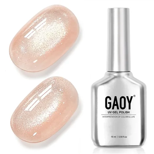 Vista 39 de GAOY Esmalte de uñas de gel Brown Cat Eye, 4629 azul ámbar, 0.5 fl oz Ámbar azul