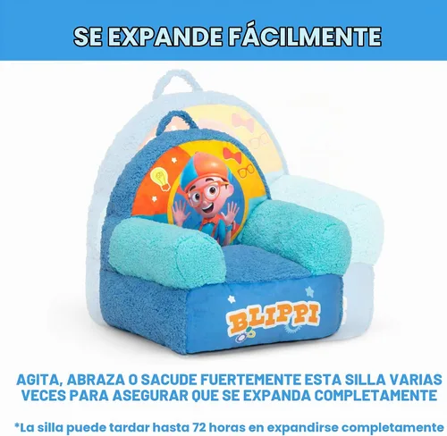 Vista 6 de Delta Children - Silla Blippi Cozee Buddy para niños, color azul