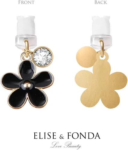 Vista 4 de ELISE & FONDA CP109 Puerto de carga USB Anti polvo Plug Little Lily Flower Colgante Teléfono Charm para iPhone 11/XS MAX/XR/X/8 Plus/7/6S/7/SE iPad