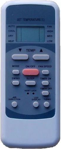 Vista 2 de Mando a distancia de aire acondicionado de repuesto compatible con Midea R51M E