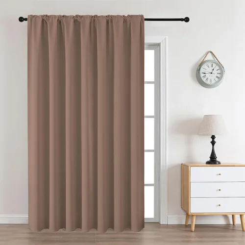 Vista 60 de CUCRAF - Cortinas opacas beige de 45 pulgadas, juego de 2 paneles con bolsillo para barra, cortinas para oscurecer dormitorios y sala de estar