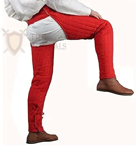 Vista 4 de Medieval Gambeson Legging Thick Padded Chausses Lower Under Gambeson Hauberk SCA Armor Legging for Costume by ITS Medieval