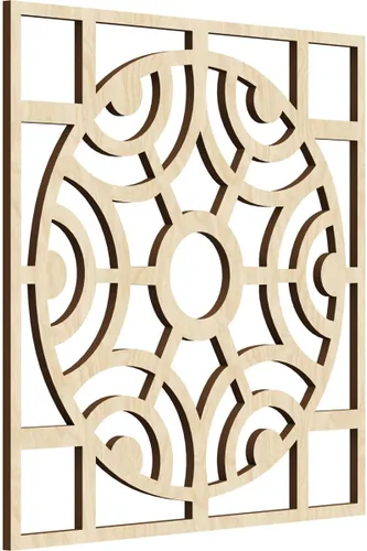 Vista 49 de Walton Paneles de pared decorativos de madera con calado, pequeños, 11 3/8 pulgadas de ancho x 11 3/8 pulgadas de alto x 1/4 pulgadas de alto, nogal