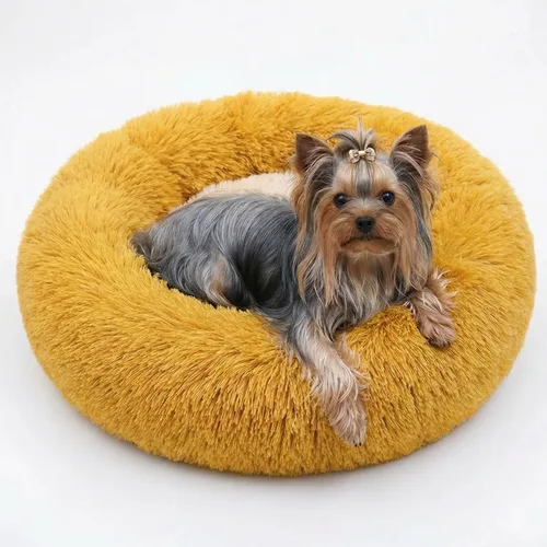 Vista 47 de Cama para perros pequeños, cama calmante para perros pequeños, antiansiedad, cama para cachorros, lavable a máquina, esponjosa, de lujo Verde militar