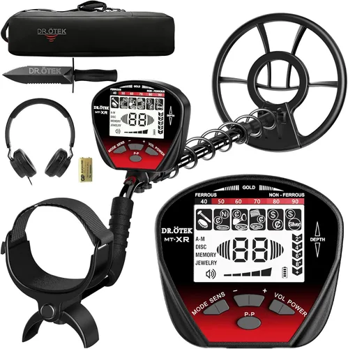 Vista 9 de DR.ÖTEK Detector de metales para adultos, impermeable, kit de detector de oro profesional con mayor precisión, bobina IP68 de 10 pulgadas, 5 modos