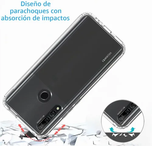 Vista 7 de Funda transparente compatible con Y9 Prime 2019/Honor 9X/P Smart Z STK-LX1 con protector de pantalla de vidrio templado, bonita funda protectora