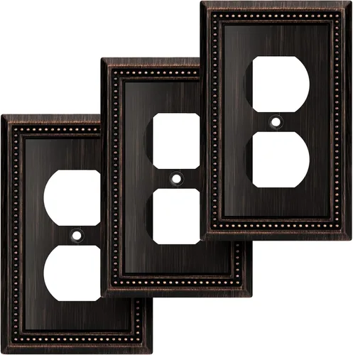 Vista 63 de Henne Bery Sunken Pearls Placa de Pared Decorativa de Servicio Pesado Placa de Interruptor Cubierta de Tomacorriente