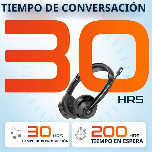 Vista 3 de Delton Auriculares de computadora Bluetooth 30X con micrófono
