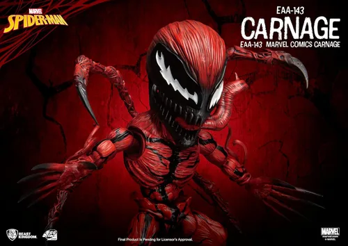 Vista 3 de Beast Kingdom Marvel Comics: Carnage EAA-143 Egg Attack Figura de acción, multicolor