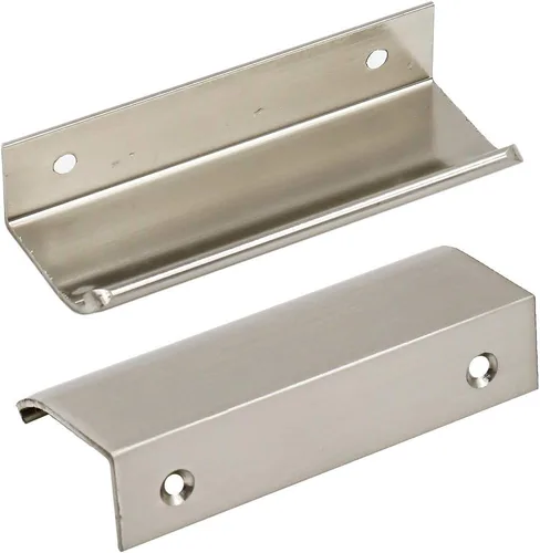 Vista 30 de Tiradores negros de 1.38 pulgadas para gabinete, 10 unidades, espacio entre agujeros de 0.63 pulgadas, tiradores de borde de aleación de aluminio