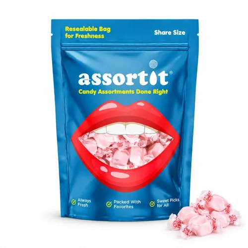 Vista 3 de Caramelo prémium de goma de mascar de agua salada, 1 libra, dulces