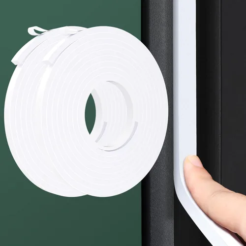 Vista 13 de Burlete Sello para Puerta Blanco, 1 Pulgada de Ancho X 1/4 Pulgada de Grosor, Sello de Ventana de Aire Acondicionado, Cinta de Espuma Autoadhesiva