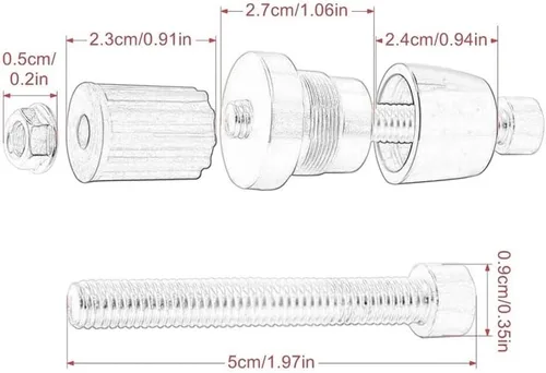 Vista 3 de for FZ8 for FZ 8 7/8" Motorcycle Handlebar Grips Ends Counter Weight Handle Bar Slider End Cap Bar Ends