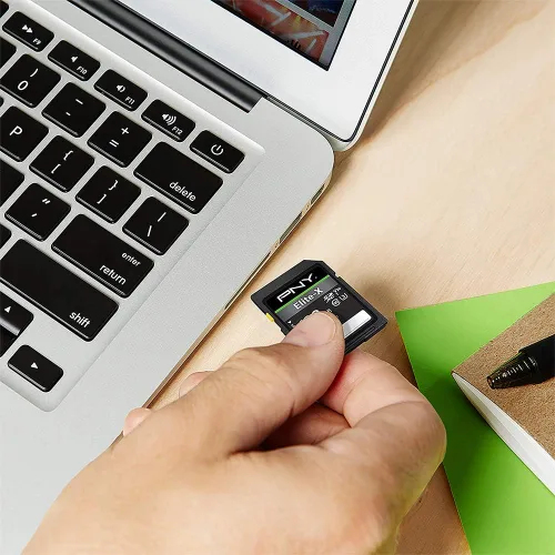 Vista 7 de PNY Tarjeta de memoria flash Elite-X C10 U3 V30 SDXC de 128 GB, 2