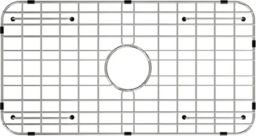 Vista 13 de Rejilla de fregadero de 18" x 12-1/2", rejillas de fregadero de acero inoxidable para la parte inferior de fregaderos de cocina, drenaje centrado