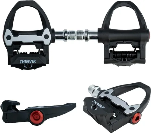 Vista 5 de Thinvik Clipless Pedals Road Bike Cycling Pedals with Cleats Compatible with Shimano SPD SL System All Level Road Cycling Pedal