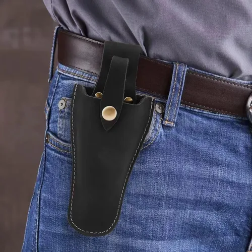 Vista 5 de Funda para alicates para cinturón, funda de cuero duradera para herramientas de jardinería, estuche para cinturón para podadoras, tijeras, alicates