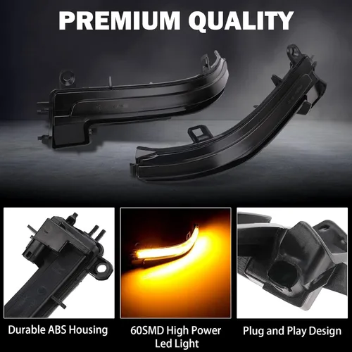 Vista 4 de Luces LED dinámicas secuenciales de giro para BMW F30 F32 F36 F22 X1 i3 BMW 1/2/3/4 Series ahumado secuencial marcador lateral intermitente lámpara