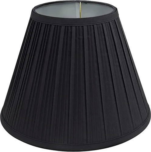 Vista 2 de Aspen Creative 59152A - Pantalla plisada Empire Uno en negro, parte superior de 4.5 pulgadas x 8 pulgadas inferior x 6.5 pulgadas de altura