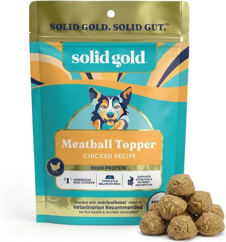 Vista 11 de Solid Gold Complementos de Comida para Perros Secada al Aire para Alimentos Secos – Golosinas saludables para perros con carne de res real