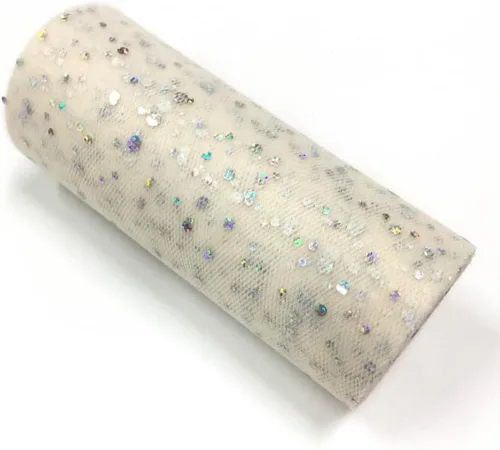 Vista 30 de Rollo de tul con lentejuelas con purpurina, decoración de boda, suministros de organza para fiestas de cumpleaños, carrete de tela, vestido tutú