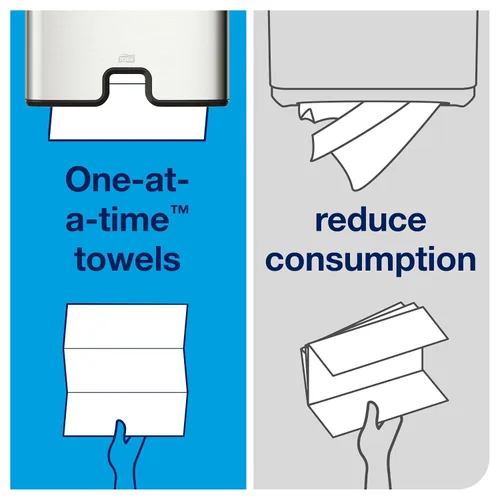 Vista 4 de Tork - Toalla de papel entredoblada H2, universal, 100% fibras recicladas, 16 x 250 toallas, MB540A Compatible con dispensadores H2, 1 capa