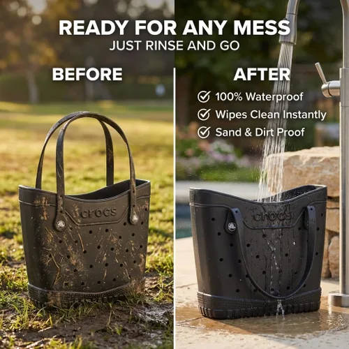 Vista 5 de Crocs Classic Medium Tote Bag Durable Washable Waterproof