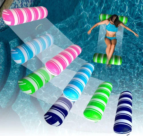 Vista 11 de Flotadores inflables para piscina, hamaca de agua de tamaño adulto, balsas de piscina, sillas flotantes, flotadores de piscina multiusos 4 en 1