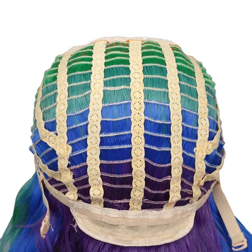Vista 6 de ColorGround - Peluca larga rizada para cosplay con 2 coletas, talla única