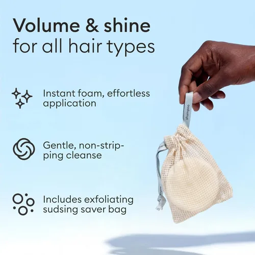 Vista 4 de Vove Juego de barras para el cabello y el cuerpo (3 barras + 3 bolsas) – Paquete de champú, acondicionador y gel de baño – Proteína de arroz