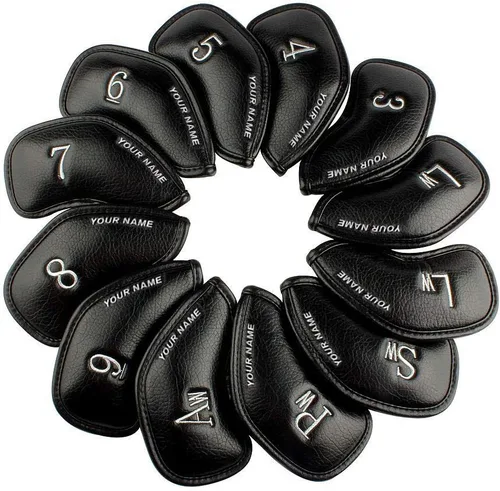 Vista 18 de CRAFTSMAN GOLF 12 piezas o 1 pieza de fundas protectoras de cuero sintético para cabezas de palos de golf, compatibles con todas las marcas
