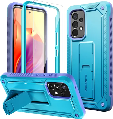 Vista 8 de URBANITE Funda para Samsung Galaxy A13 con soporte, protección a prueba de golpes de grado militar con protector de pantalla compatible con teléfono