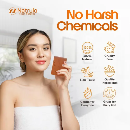 Vista 4 de Natrulo Barra de jabón caqui para control de olores corporales – Gel de baño desodorante purificante con caqui japonés y extracto de té verde