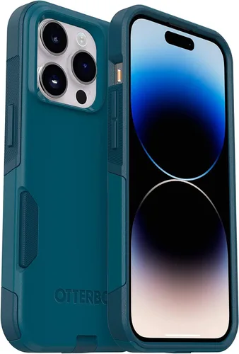 Vista 7 de OtterBox Commuter Series - Funda para iPhone 14 Pro (solamente), embalaje no minorista, color negro