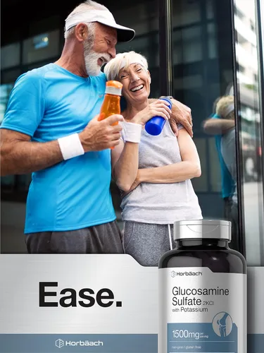 Vista 6 de Horbäach Sulfato de glucosamina 1500mg 240 comprimidos 2KCI con potasio Suplemento sin OMG y sin gluten