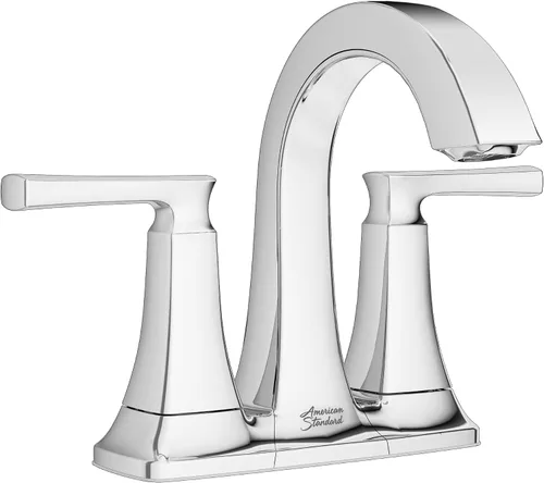Vista 6 de American Standard 7426201.295, Belmeade - Grifo de baño central de dos manijas de 4 pulgadas, níquel cepillado cepillado níquel