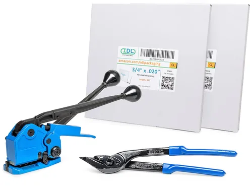Vista 20 de IDL Packaging Ultimate Kit de flejado de acero de 1/2 pulgada x 200 pies, resistencia a la rotura de 1100 libras - Herramienta de combinación 3