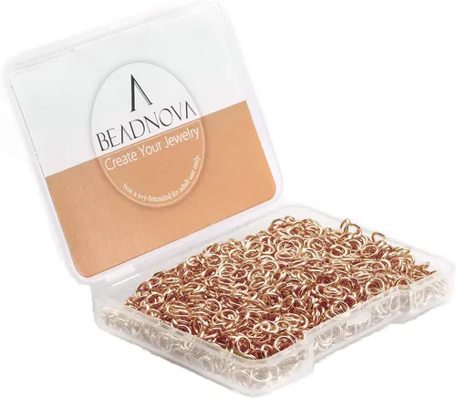 Vista 11 de BEADNOVA Anillos de salto negros de 0.157 in para hacer joyas, anillos abiertos para llaveros y reparación de collares (300 unidades)